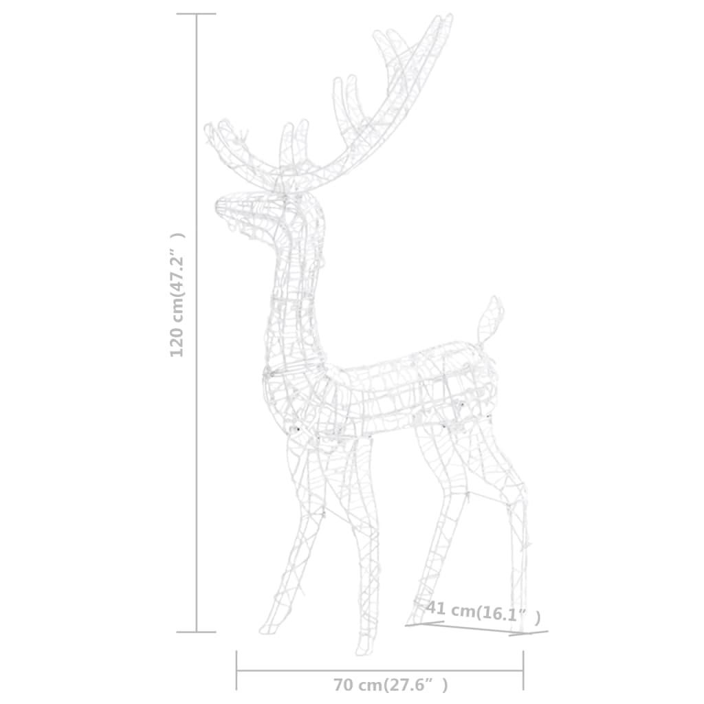 Akrylowe renifery ozdobne, 3 szt., 120 cm, kolorowe nr. 9