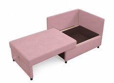 Sofa Viluś 106x75x80 cm różowa rozkładana sofa narożna jednoosobowa z funkcją spania i pojemnikiem na pościel - Miniaturka zdjęcia nr 11
