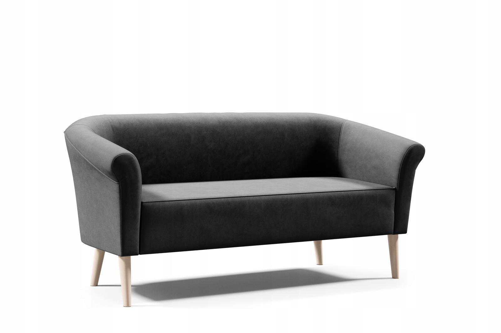 Sofa ESPERO 176x57x70 cm trzyosobowa  w stylu skandynawskim welur jasnobrązowa do salonu nr. 2