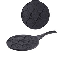 Patelnia Altom Design 26 cm do naleśników i placków pancakes zwierzaki czarna - Miniaturka zdjęcia nr 1