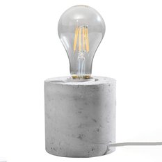 Lampa biurkowa SALGADO 10x10x10 cm nowoczesna lampka na biurko E27 beton szary do biura pokoju - Miniaturka zdjęcia nr 1