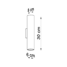 Kinkiet LAGOS 2 biały 30x8x6cm nowoczesny GU10 do salonu - Miniaturka zdjęcia nr 4