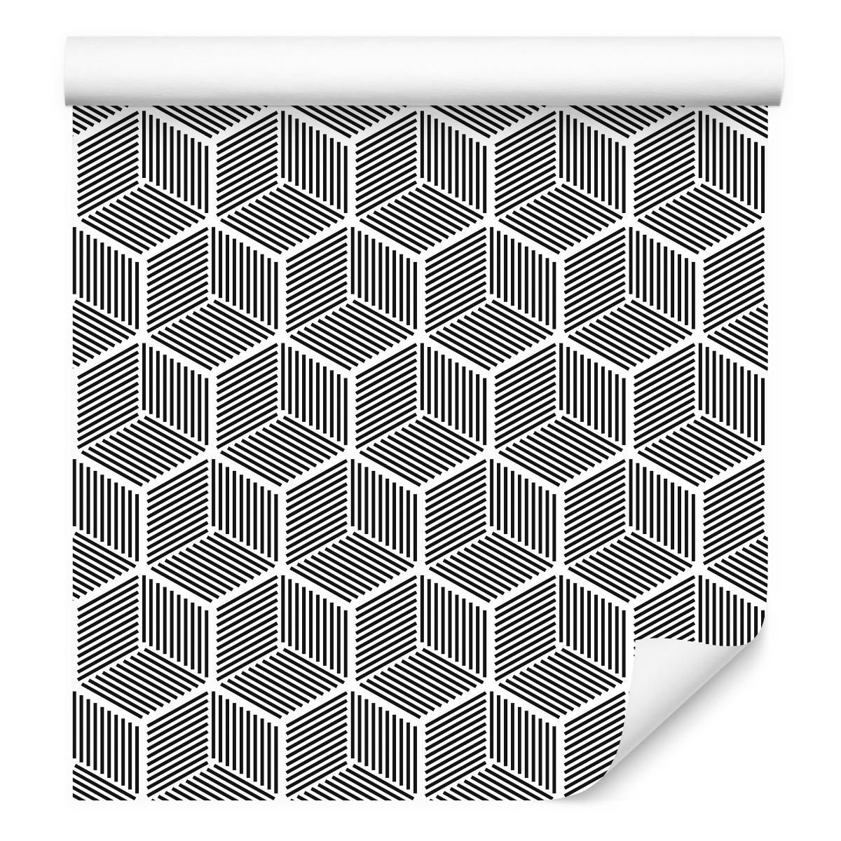 Tapeta Do Salonu ABSTRAKCJA Wzór Geometryczny 3D  nr. 5