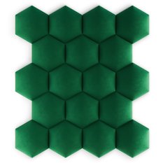 Panele tapicerowane 26x30 hexagon magic velvet butelkowa zieleń - Miniaturka zdjęcia nr 7