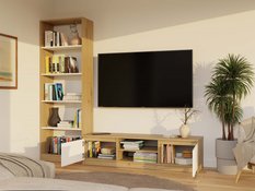 Szafka RTV Malwa 36x140x40 cm do salonu dąb artisan biel - Miniaturka zdjęcia nr 15