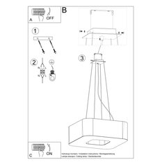 Żyrandol URANO 112x60x60cm nowoczesna biała lampa wisząca E27 do salonu - Miniaturka zdjęcia nr 5