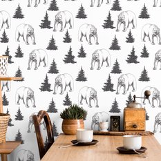 Tapeta – Niedźwiedzie i choinki  - Miniaturka zdjęcia nr 4