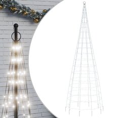  Choinka z lampek, na maszt, 550 zimnych białych LED, 300 cm - Miniaturka zdjęcia nr 1