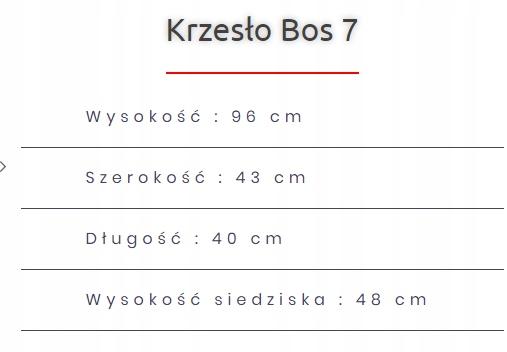 Krzesło BOS 7 40x43x96 cm z drewna litego do jadalni naturalne z brązowym siedzeniem  nr. 3