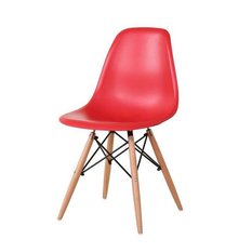 Krzesło DSW Plastikowe Salon Jadalnia Biurowe czerwone