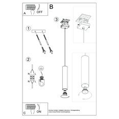 Lampa wisząca Lagos 118x8x8cm do sypialni salonu zielona oliwka - Miniaturka zdjęcia nr 9