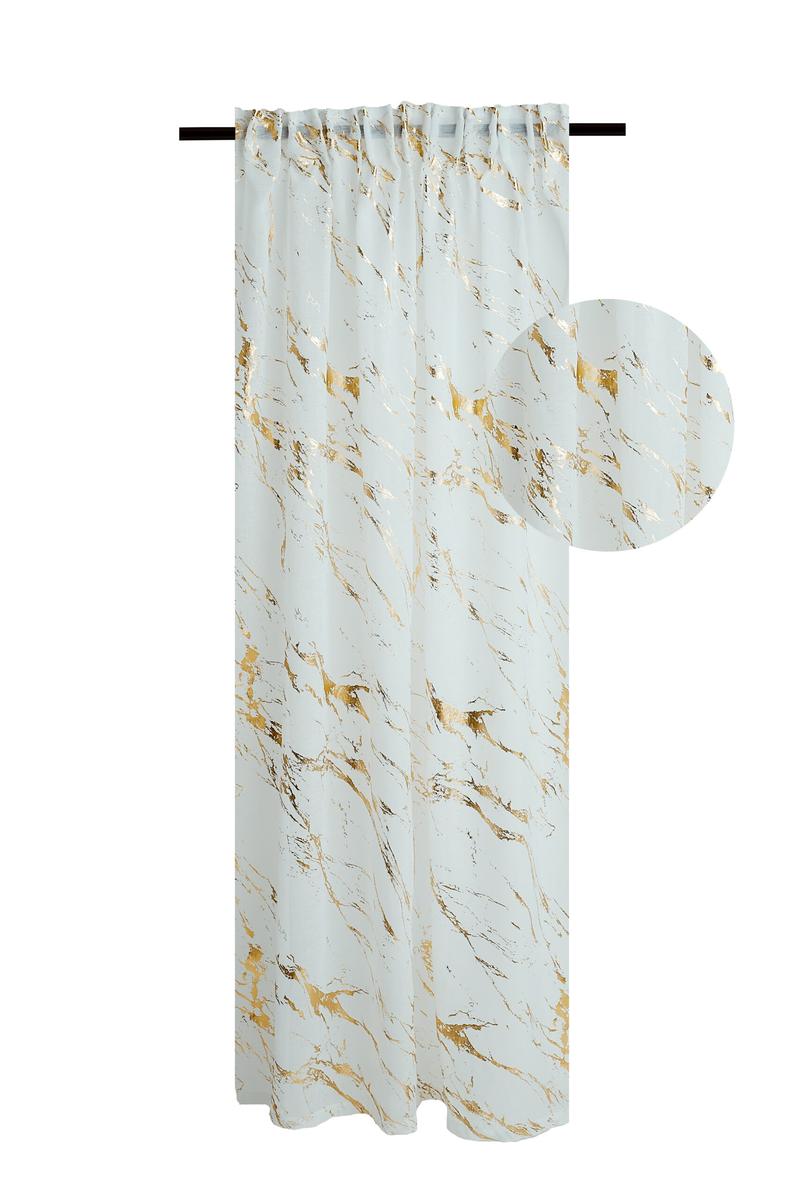 Firana ENDLESS CHIC GOLD LIGHT 140x270 cm biało złota na taśmie  nr. 2