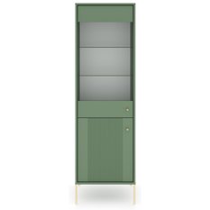 Witryna Iseo 54x180x39 cm smoke green z elementami naturalnego złota zielona do salonu i jadalni - Miniaturka zdjęcia nr 2