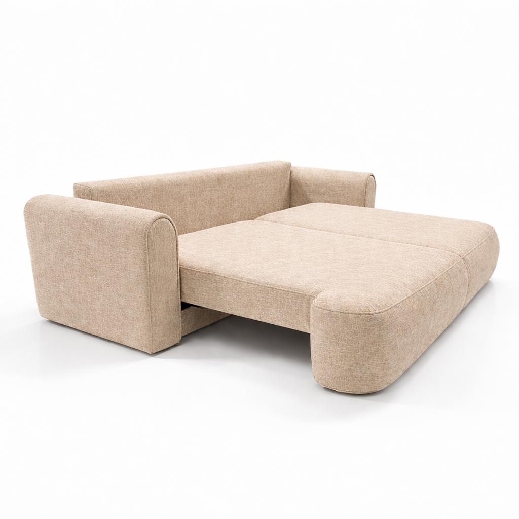 Kanapa z funkcją spania ITALY 250x100x82 cm FLOW 03 trzyosobowa sofa rozkładana beżowa nr. 6