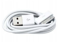 Kabel 30 pin USB QIKtech do iPhone 4 4S 3GS 3G 3 iPod iPad 2 3 1m biały - Miniaturka zdjęcia nr 2