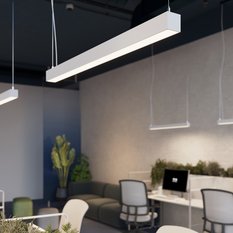 Lampa wisząca PINNE 150 biała 3000K 150x6x150cm nowoczesna LED do salonu - Miniaturka zdjęcia nr 12