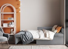 Sofa rozkładana dziecięca Viluś 108x81x78 cm narożnik jednoosobowy do pokoju z funkcją spania i przechowywania dla dzieci szary - Miniaturka zdjęcia nr 10