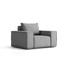 Sofa jednoosobowa SONNE 115x73x88 cm wodoodporna UV do ogrodu + poduszka szara