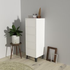 Komoda SCANDI 40x120,5x39 cm z szufladami do sypialni i salonu biała - Miniaturka zdjęcia nr 3