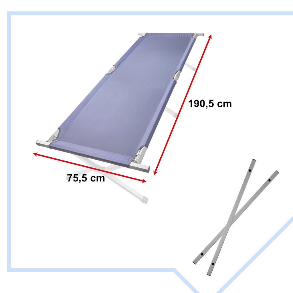 Łóżko polowe składane turystyczne kanadyjka XXL niebieskie 150kg nr. 3