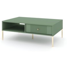 Stolik kawowy Iseo 104 cm zielony smoke green złoty - Miniaturka zdjęcia nr 4