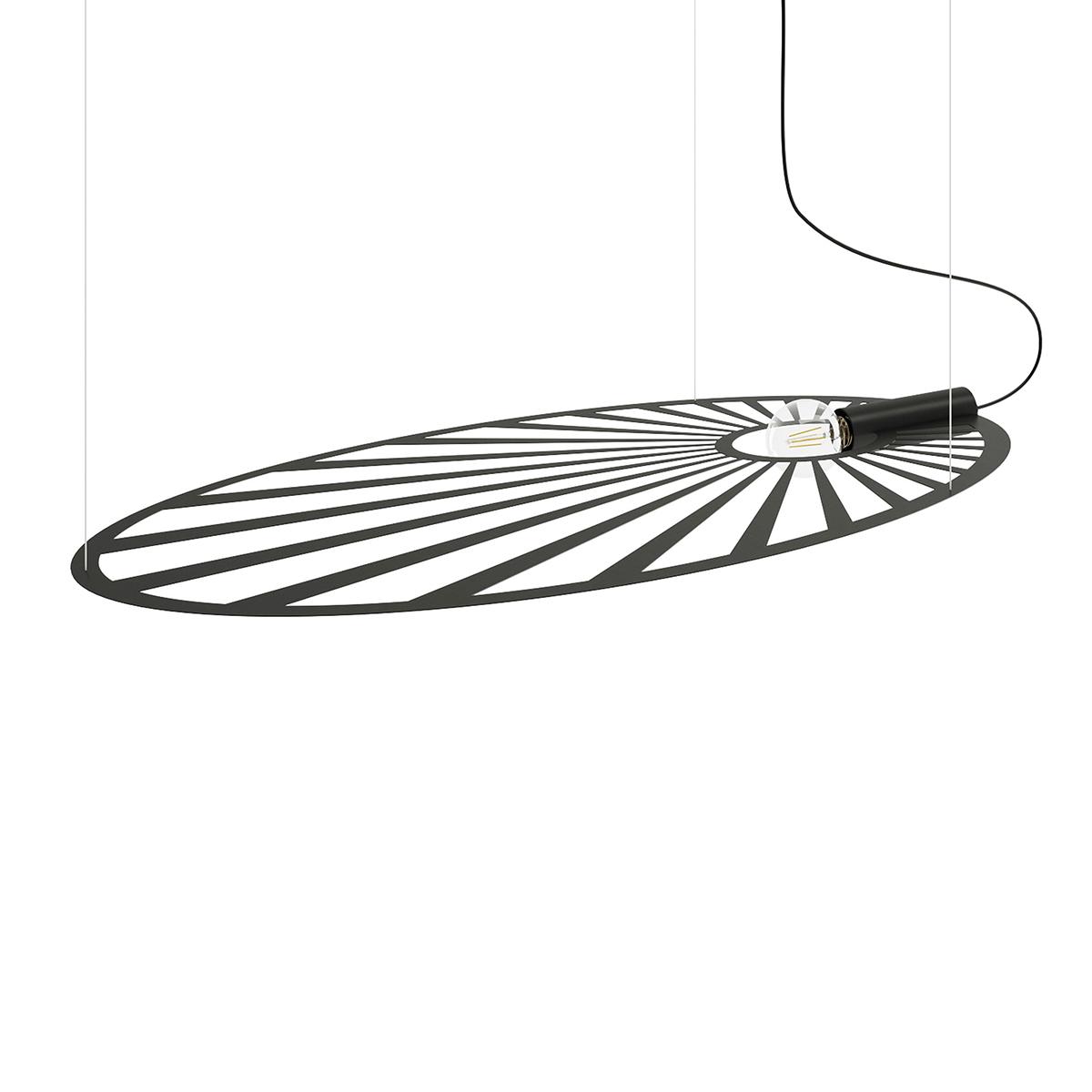 Lampa wisząca LEHDET czarna 150x80x110cm nowoczesna E27 do salonu