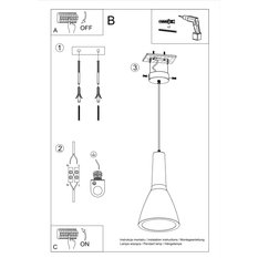 Lampa wisząca EMPOLI 132x17x17cm nowoczesna E27 do salonu - Miniaturka zdjęcia nr 5