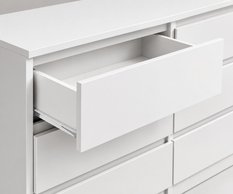 Komoda 120 cm MARTUSIA 78,5x120x39 cm z 6 szufladami biała do salonu i sypialni - Miniaturka zdjęcia nr 6