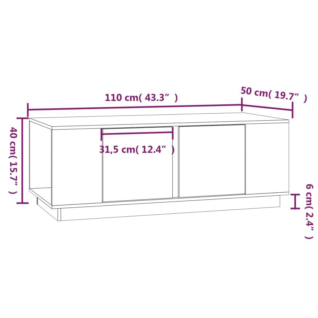 Stolik kawowy 110x50x40 cm z przestronnymi półkami lite drewno sosnowe lite drewno sosnowe do salonu nr. 9