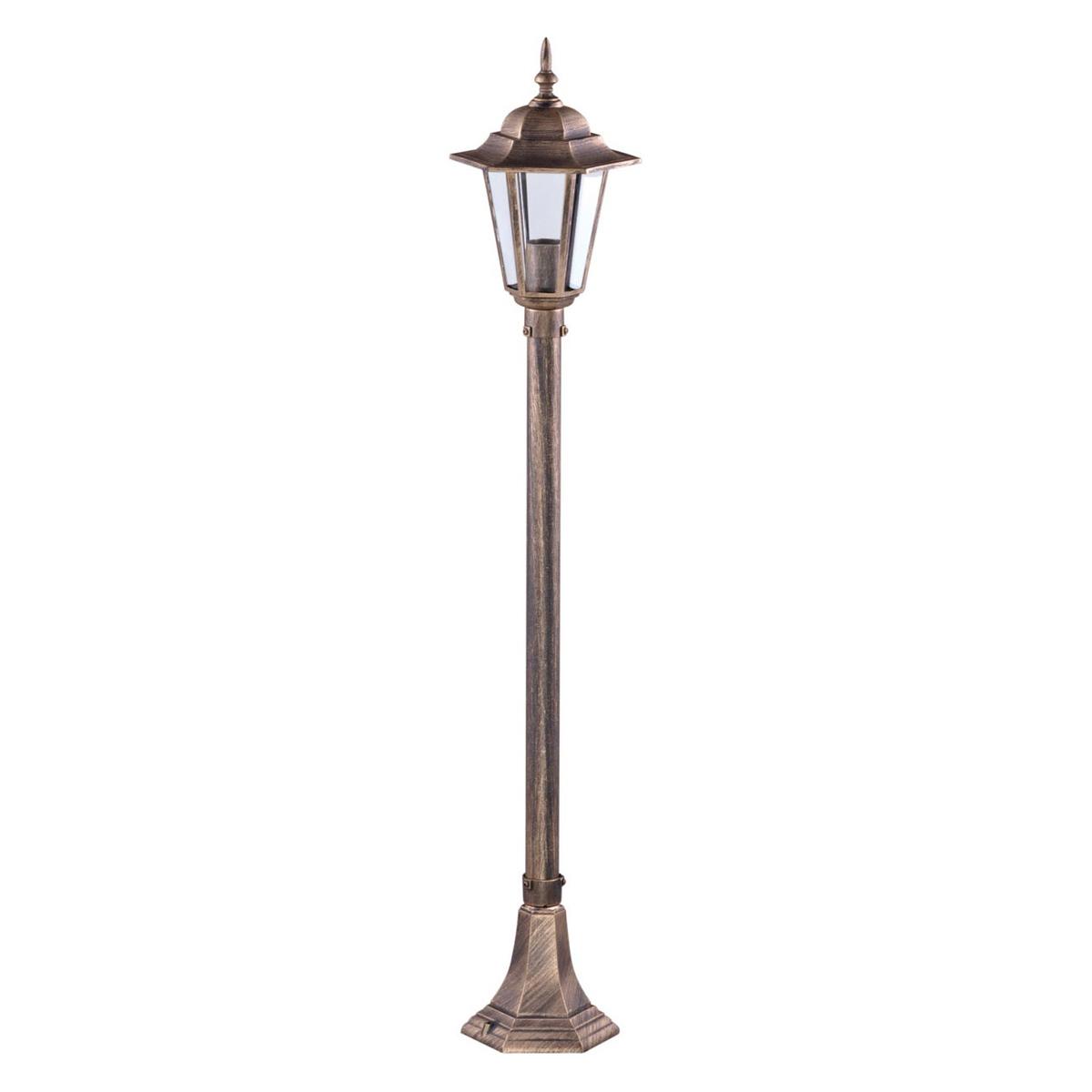 Lampa ogrodowa stojąca K-6009B / STANDARD 24x108x20 cm do ogrodu czarny/złoty