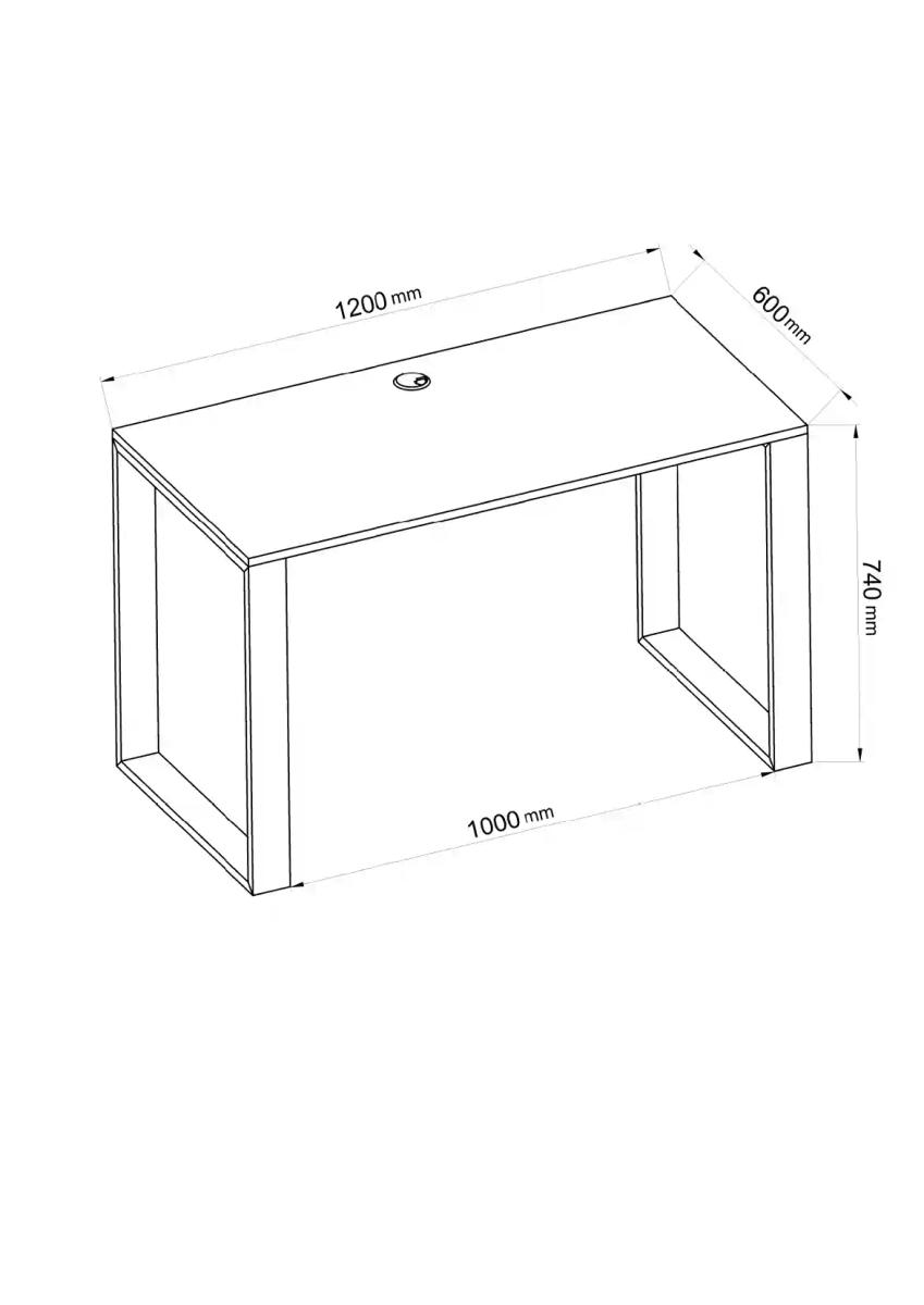 Biurko Loft 120x60 cm do sypialni salonu białe nr. 7