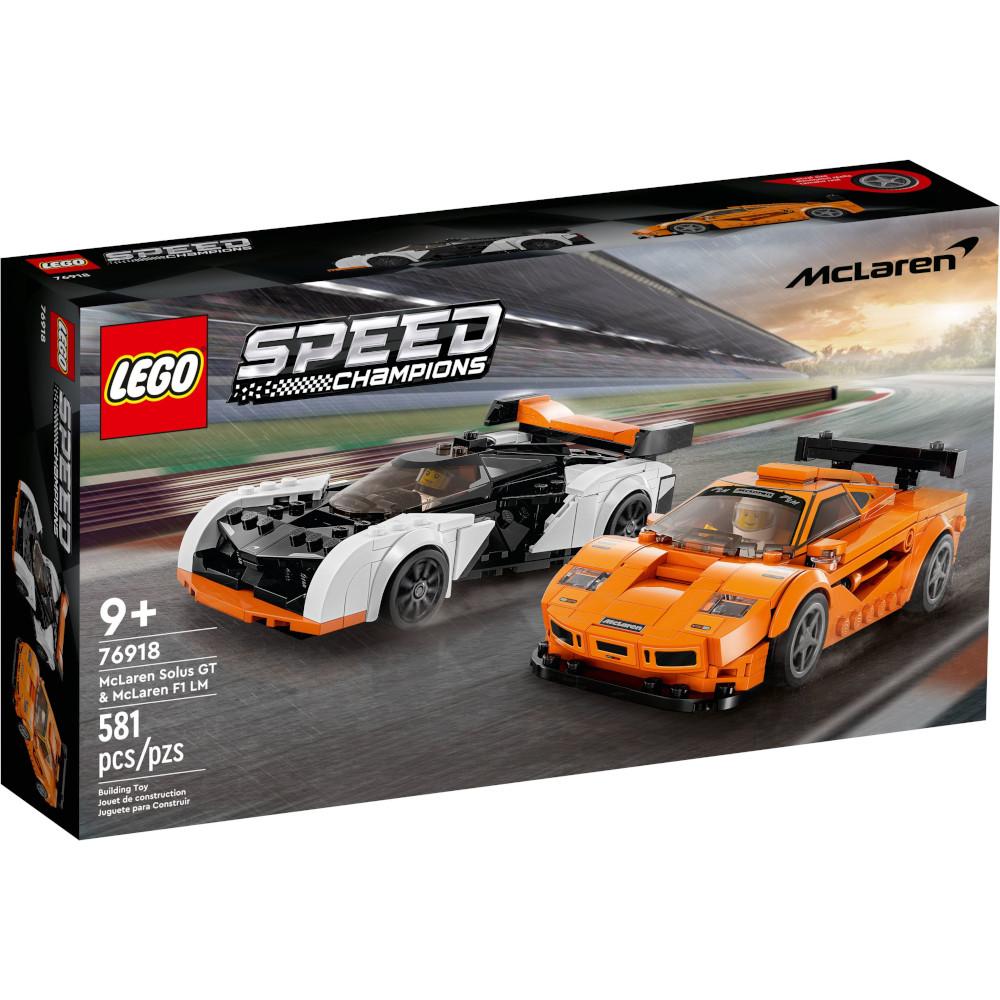 Zestaw klocków mclaren solus gt i mclaren f1 lm 76918 lego speed champions dla dziecka