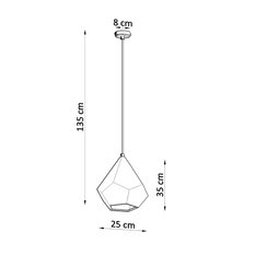 Lampa wisząca ceramiczna PAVLUS 135x25x25cm nowoczesna E27 do salonu - Miniaturka zdjęcia nr 4