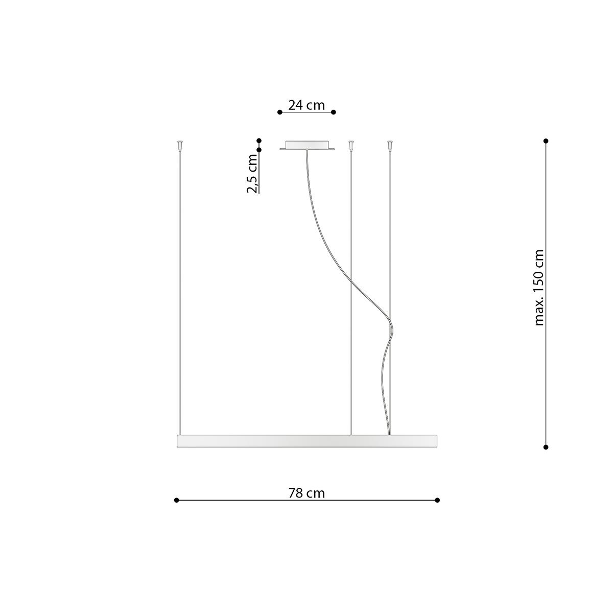 Żyrandol RIO 78 czarny LED 3000K 150x78x78cm nowoczesna lampa wisząca LED do salonu nr. 9