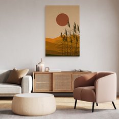 Obraz Do Sypialni Trzciny Zachód Słońca Martwa Natura Styl Boho 80x120cm - Miniaturka zdjęcia nr 6