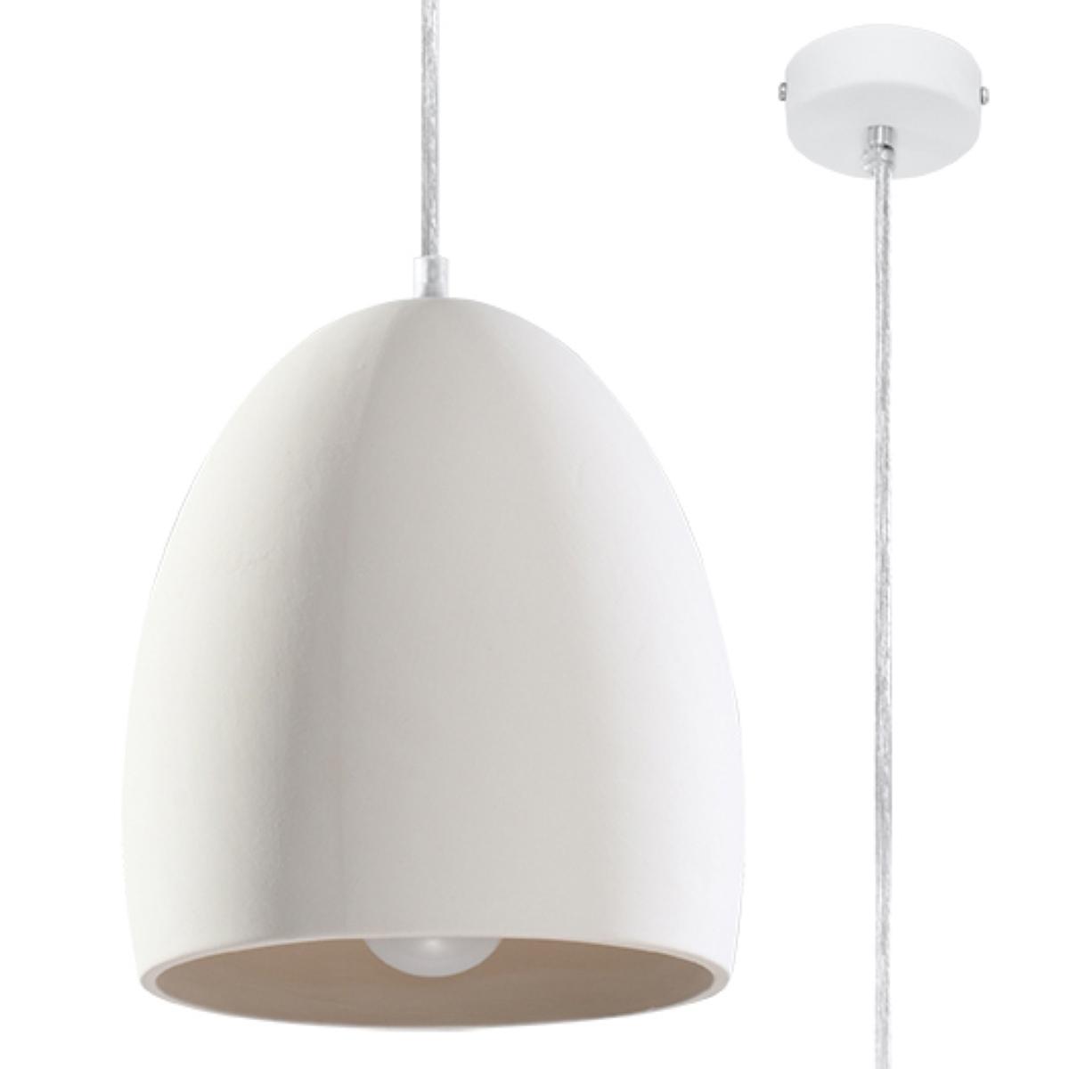 Lampa wisząca ceramiczna FLAWIUSZ 122x30x30cm nowoczesna E27 do salonu