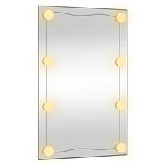  Lustro 50x80 cm do sypialni łazienki ścienne z LED prostokątne szklane - Miniaturka zdjęcia nr 5