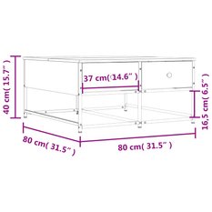  Stolik kawowy 80x80x40 cm do jadalni salonu pokoju dziennego przydymiony dąb  - Miniaturka zdjęcia nr 11