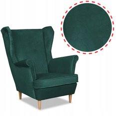 Fotel uszak Angelo plaster miodu zielony - Miniaturka zdjęcia nr 1