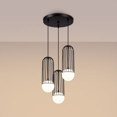 Lampa wisząca BRINA 3P czarna 115x34x34cm nowoczesna G9 do salonu - Miniaturka zdjęcia nr 3