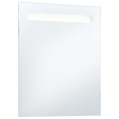  Lustro 50x60 cm do sypialni łazienki ścienne z LED szklane aluminium srebrny  - Miniaturka zdjęcia nr 4