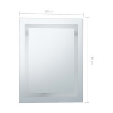  Lustro 60x80 cm do łazienki sypialni z LED i czujnikiem dotykowym - Miniaturka zdjęcia nr 9