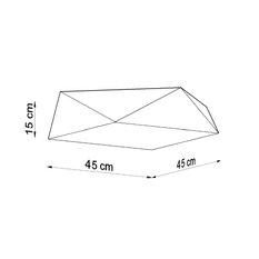 Plafon HEXA 45 biały 15x45x45cm E27 nowoczesna lampa do salonu - Miniaturka zdjęcia nr 4