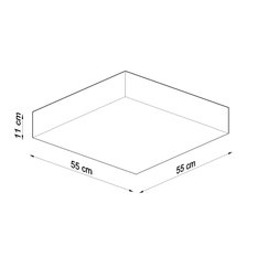 Plafon HORUS 55 szary 11x55x55cm E27 nowoczesna lampa do salonu - Miniaturka zdjęcia nr 4