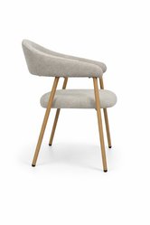 2x krzesło tapicerowane do jadalni VANO stelaż kolor dąb, tkanina szenil jasny beż cena za jedną sztukę 220 zł - Miniaturka zdjęcia nr 6