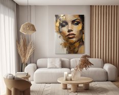 Obraz Canvas Do Salonu KOBIECY Portret Styl Glamour Abstrakcja 80x120cm - Miniaturka zdjęcia nr 8