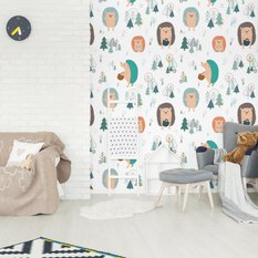 Tapeta dla dzieci – Jeże w lesie  - Miniaturka zdjęcia nr 4