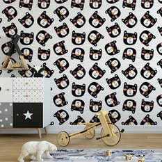 Tapeta ścienna do pokoju dziecka zwierzęta koty  - Miniaturka zdjęcia nr 3