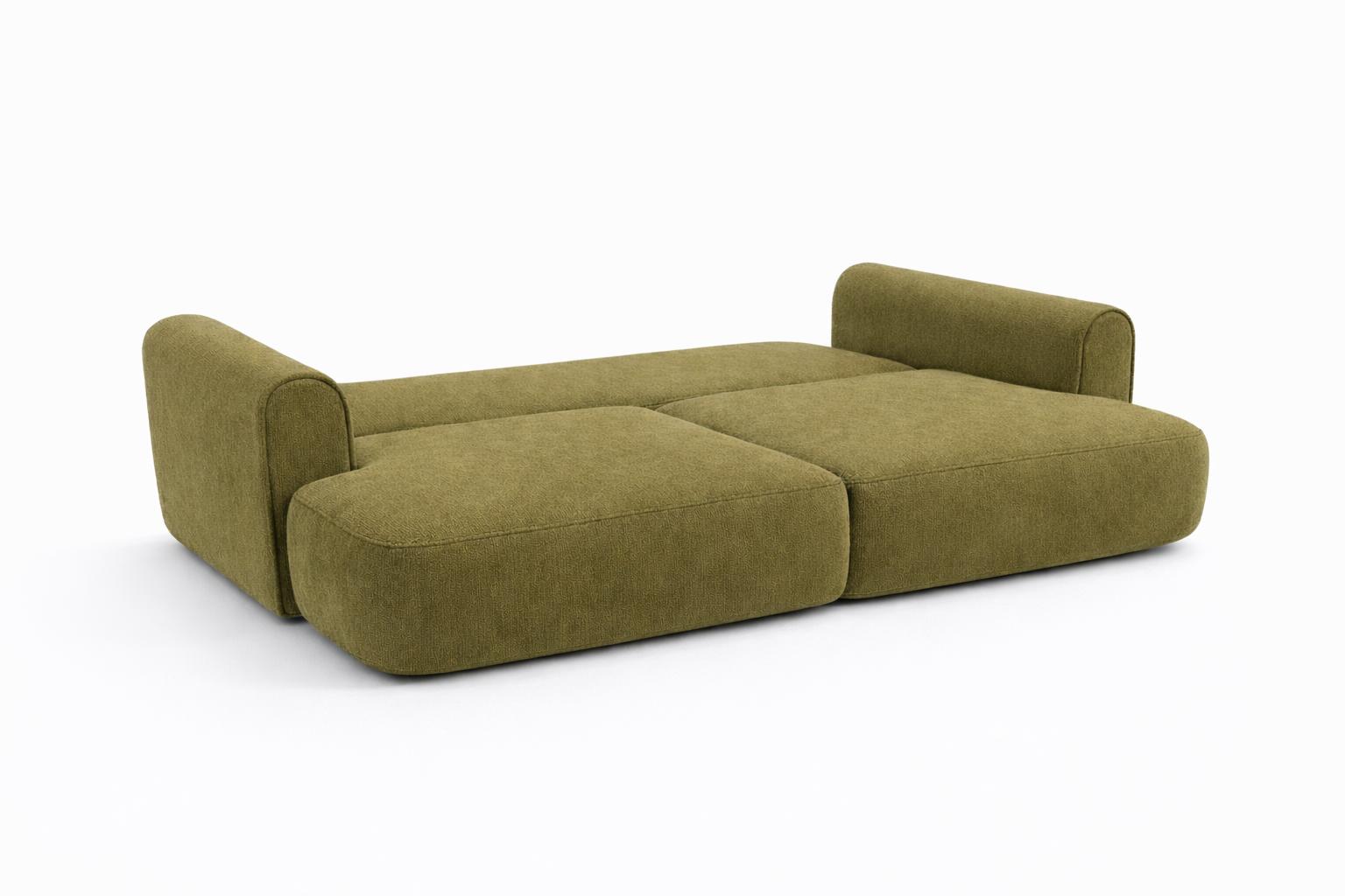 Kanapa z funkcją spania ITALY 250x100x82 cm trzyosobowa sofa rozkładana tkanina FLOW 14 oliwkowa nr. 7