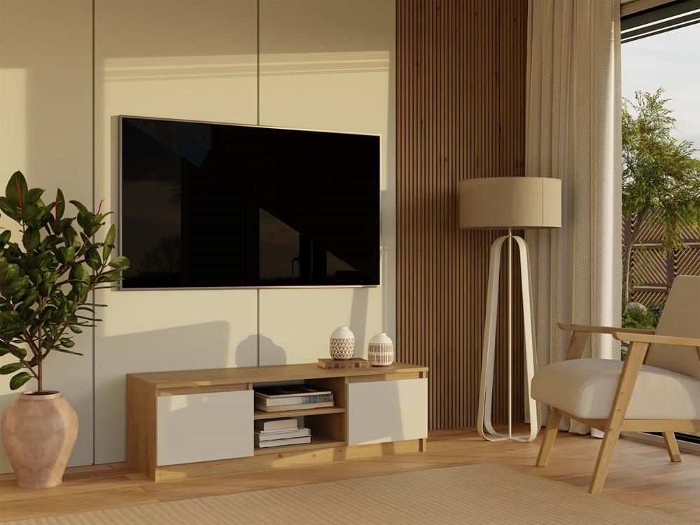 Szafka RTV Malwa 36x120x40 cm do salonu dąb artisan kaszmir beż nr. 2
